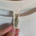 REWASH Cropped Sweatshirt Cinched Waist Photo 2