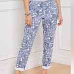 Talbots  Blue & White Paisley Print Relaxed Fit Chino pant 10-playful paisley Photo 0