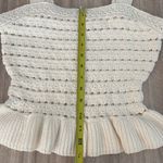 J.Crew New  Crochet Ruffle Sweater Tank Top Ivory Size XS Fitted Photo 7