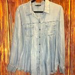 Style & Co  Denim Women’s Medium Long Sleeve 100% Lyocell Blouse Photo 0