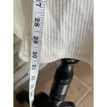 ZARA mini t-shirt dress high collar rib knit ivory cream new casual Sz S Photo 10