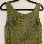 Robbie Bee Vintage 100% Silk Midi Dress Brown Animal Print Sleeveless Size 10 Photo 2