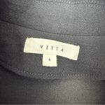 Vetta Capsule The Notch Collar Short Sleeve Button Front Top Black Minimalist Size 4 Photo 8