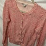 Banana Republic : Pink/Cream cardigan sweater- abstract pattern- lightweight- M Photo 14