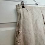 Sag Harbor Women’s  Beige Wide-Leg Pants Linen Blend with Embroidered Hem size M Photo 6