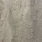 Loft  Dress Womens Large Linen Cream Ivory Lace Overlay Palm Leaf Beachy Knee Photo 2