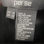 Per Se Skirt Black White Herringbone Floral Wool Blend Size 6 Photo 5