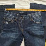 Dolce & Gabbana 90s  dark wash low rise bootcut denim jeans metal back plate Photo 5