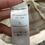 See By Chloe Short Sleeve Fringe Top Cream Stripe Tassels Size Large Photo 5