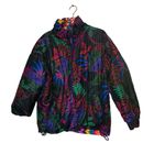 Farm Rio Crochet Patchwork Print Reversible Oversize Puffer Jacket Size Medium Photo 4