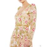 Mac Duggal 5415 Floral Tea Length Dress Sequin Beaded Photo 2