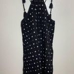 Old Navy  Bandana Dress Tie Shoulder Black Print Swing 100% Cotton Lace XSmall Photo 6