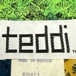 A8 VTG Teddi Womens Small Patchwork Snake Leopard Print Button Up Shirt Top Green Size undefined Photo 1