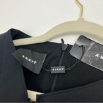 Akris  Zip Front Asymmetric Midi‎ Dress Neoprene Womens Size US 10 Black Goth NEW Photo 2