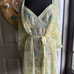secret treasures Vintage butterfly garden ribbon trim slip robe set, size large Photo 0