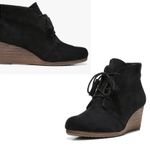 Dr.Scholl’s Dakota Black Faux Suede Ankle Booties Photo 1