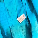Vintage silk self tie blouse size 6 J.Raymond in green lagoon :Box H: Photo 6