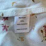 Zenobia  Cream Floral Short Sleeve Blouse size 2X NWT Semi-sheer Summer Top Photo 8
