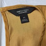 Vera Wang ~ Simply Vera ~ Mustard/Gold Silky Tie Bottom ~ Blouse / Top ~ Size M Gold Size M Photo 7