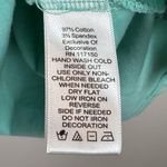 Quacker Factory  Womens Top 2X Blue‎ Sequin 3/4 Sleeve Blouse 100% Cotton Mature Photo 4