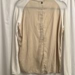 prAna  Two Tone White/Cream Hensley Long Sleeve Women's Shirt Size M Photo 5