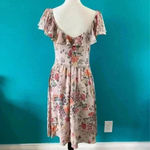 Rebecca Taylor marlena floral silk ruffle dress in size 8 Photo 3