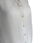 Johnny Was  White Embroidered Long Sleeve Sheer‎ Blouse Sz M Photo 6