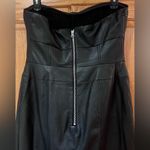 Free People Mira Strapless Corset Faux Vegan Leather Midi Dress Black Size 6 Photo 9