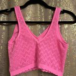 Aerie Hot Pink Burst Superchill Seamless Pointelle Bra Top Medium NWOT Photo 1