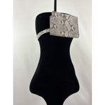 Calvin Klein Belt Bag Grey White Snakeprint Coated Leather Large Reptile Photo 8