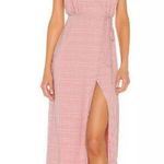 Privacy Please Women’s  Pink Gingham Wrap Maxi Dress wedding guest small  girly Photo 0