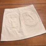 J.Crew  Textured Denim Patch Pockets‎ Gold Buttons Mini Skirt in Ecru Size 27 Photo 11