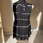 Boston Proper  Black Tie Dye Hooded Bathing suit cover up size‎ L Photo 3