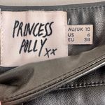 Princess Polly Braden Faux Leather High Waisted Black Flare Pants Size 6 Photo 7