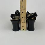 Charles David  Net Mules Heels‎ Mesh Black Ankle Strap Sandal Womens 7 Photo 3