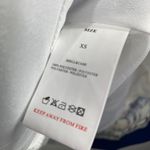 QED London Dress Women XS Fit & Flare Blue Checkered Floral Wedding Church Tea White Photo 6