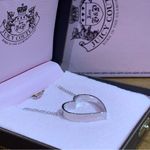 Juicy Couture Retro  Pam & Gela Silver Open Heart Pendant Necklace Photo 2