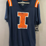 Colosseum  university of Illinois NWT V-Neck T-Shirt fighting Illini footbal Photo 0