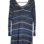 Free People Life Is A Beach Knit Crochet Sweater Open Back Multi Stripe Small Photo 2