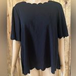 Women's Tops Round Neck Short Sleeve Solid Elegant Casual Tunic Sz large Black Photo 4