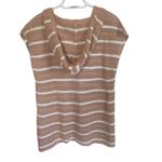 Olivaceous size M/L sleeveless hooded dusty rose and white striped coverup Photo 5