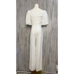 Lilly Pulitzer NWT White Jacquard Kirrabelle Short Sleeve Jumpsuit Size 00 Photo 3