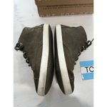 Toms  Women's Suede High Top Paseo Lace‎ Up Sneakers Olive Green Size 6.5 Photo 5