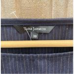 Tara Jarmon Pinstripe Midi Dress Size 38 Navy Blue Office Siren Boardroom Chic Size M Photo 3