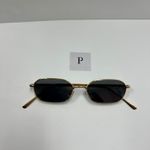 90s style gold and gray metal sunglasses / Small Square sunglasses Photo 3