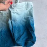 Athleta Tote Bag Large Gym Travel Blue Ombre Cotton Photo 3
