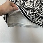 Banana Republic  Silk Floral Mini A-line Skirt Black/White Size 8 Photo 3