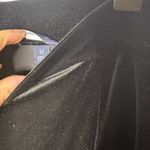 Lands' End Black Velvet Midi Skirt Classic Chic Party Career Elegant Size 12 Photo 2