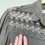 Staring At Stars Anthropologie Staring Stars Green Embroidered Boho Long Sleeve Blouse Womens S Photo 6