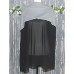 Maurice's Women's Sweater Size 2 Gray Beaded Lined Open Back Embroidered Casual Photo 7